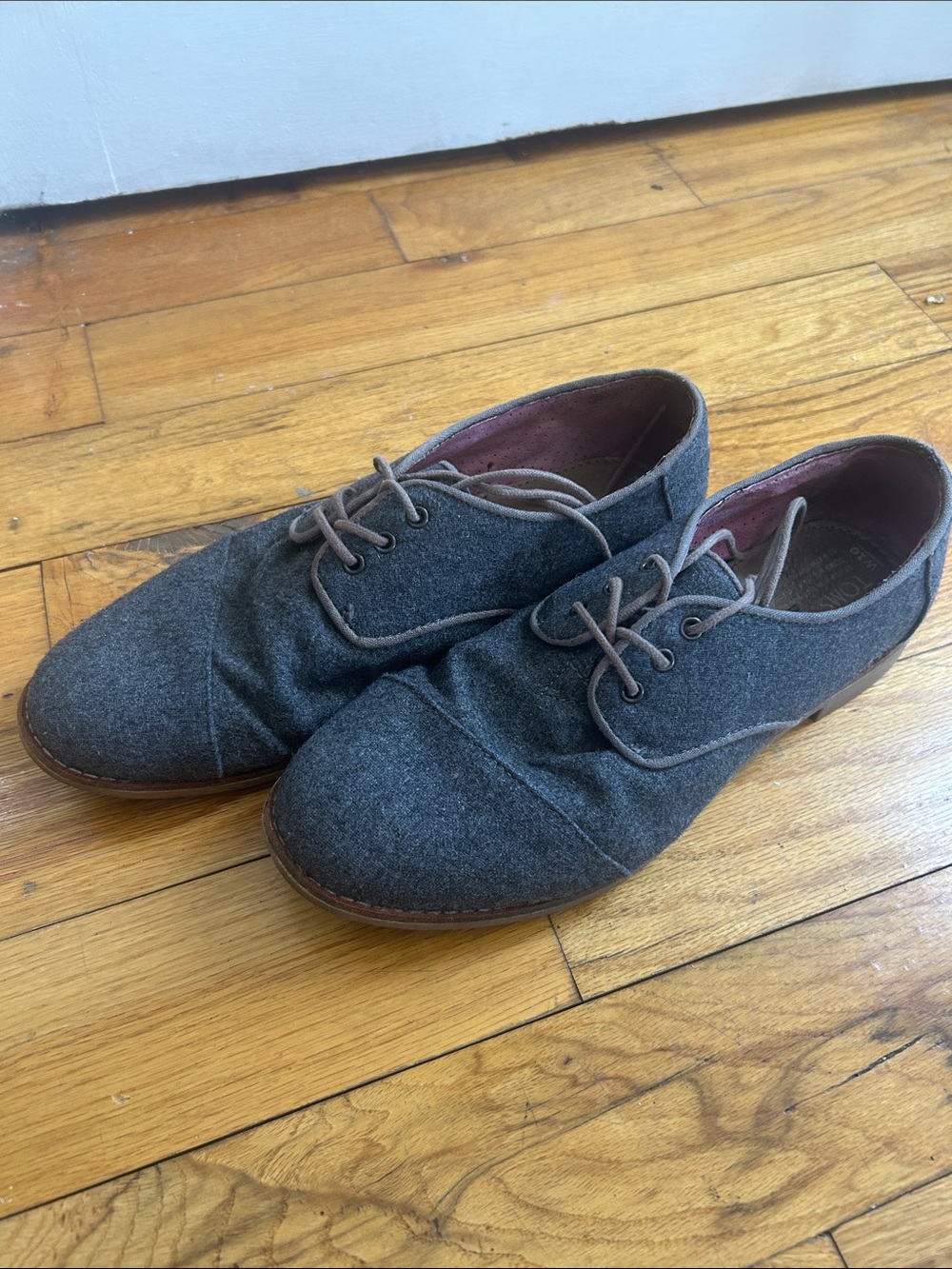 TOMS Classic Women’s Gray Wool Derby Shoes